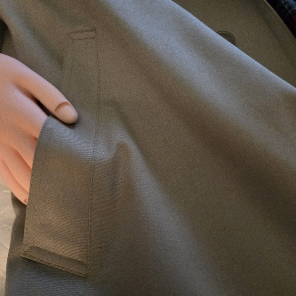 Oakton Ltd. Men's 38S Beige Trench Coat Classic Zip Out Liner Single Breasted - Picture 11 of 16